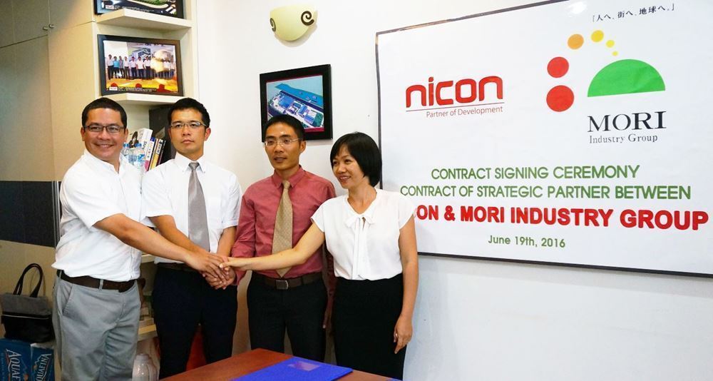 MORI 건설 그룹은 NICON이란 베트남 업체와 국제 협력 관계를 확대합니다